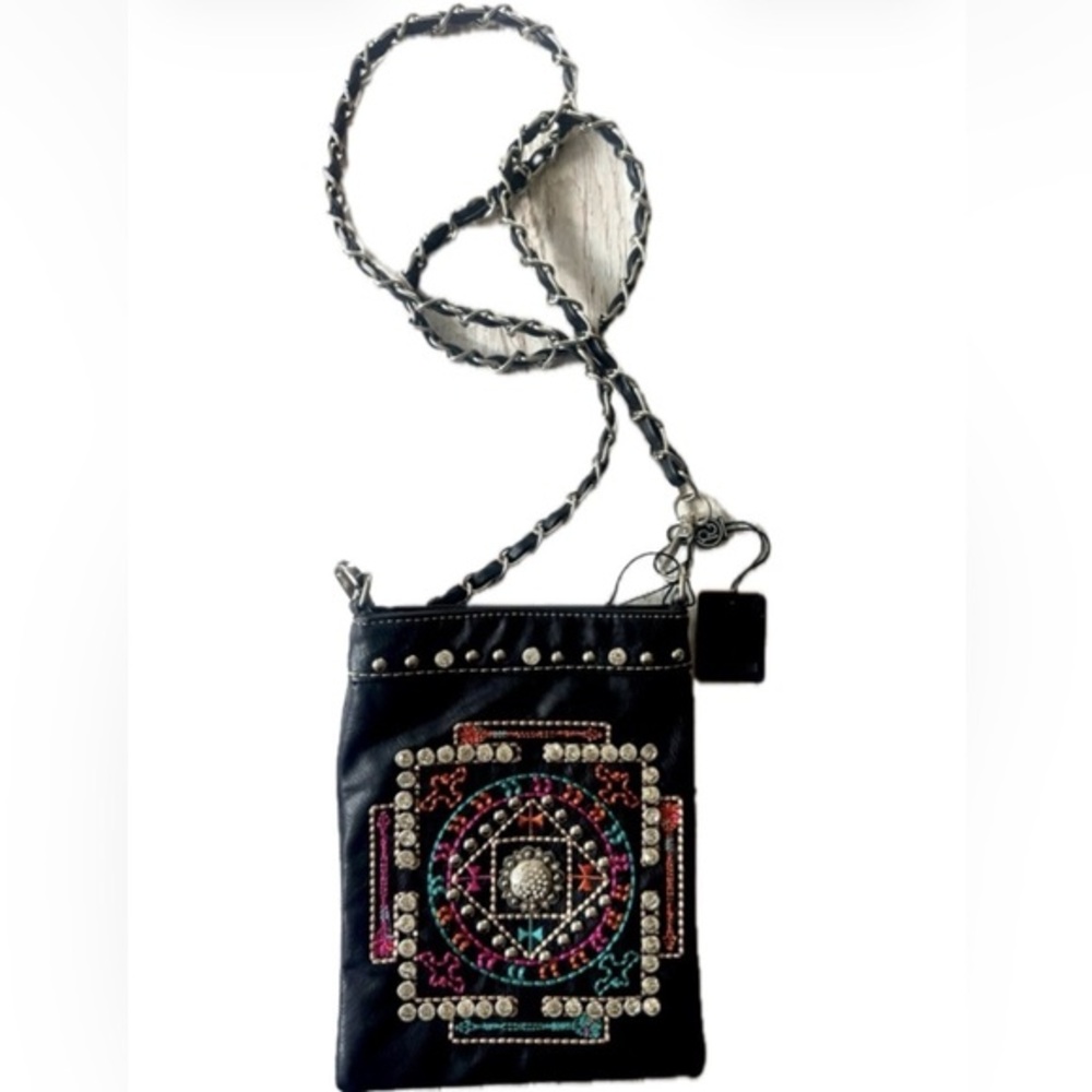 NWT American Bling Western Jewel Embellished Embroidery Crossbody Bag